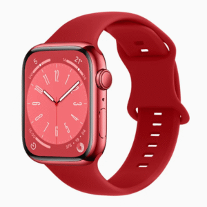 Apple Watch 1-11, Ultra, SE, 38-49mm Easy Rubber Strap Red