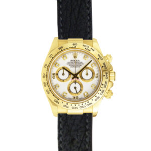 Rolex Daytona Kain Heritage KH437 Ostrich Leather Strap in Obsidian Black